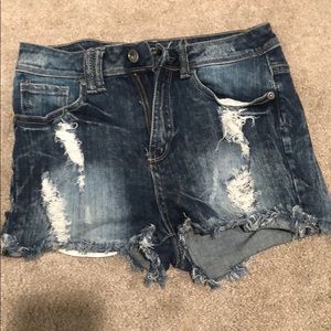 Distressed shorts